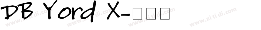 DB Yord X字体转换
